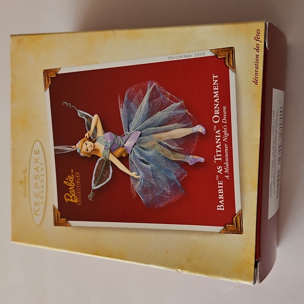 Hallmark 2005 Barbie Titania Ornament in Purple and Silver